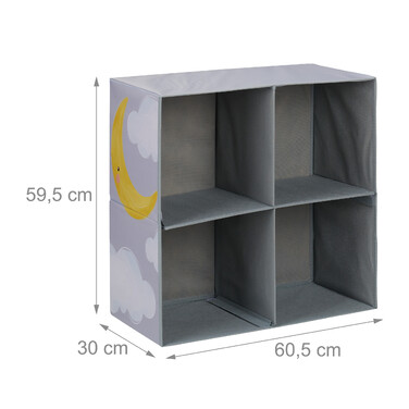 Relaxdays Children's Shelving Unit with Boxes