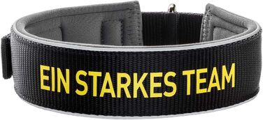 Нашийник для собак HUNTER Neopren Reflect BVB, світловідбиваючий, з підкладкою, чорний/жовтий, 55 см