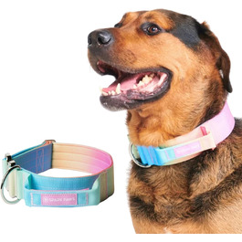 Spark Paws Tactical Dog Collar – Robust, Premium Quality, Thick and Durable for Large and Medium-Sized Dogs - M, 5cm (M: 23-39kg [5cm], Pastel Icing)