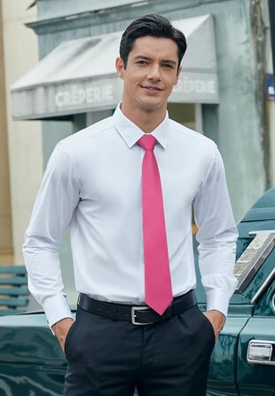 Чоловіча краватка та нагрудна хустинка HISDERN для весілля, комплект з запонками, рожевий