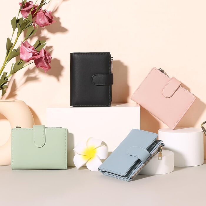 GAEGAEKEAO Wallet for Women, Small Wallet for Women, Small Ladies Purse with RFID Blocking, Wallet for Women with Zipper Pocket