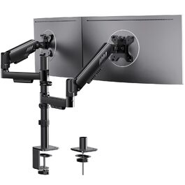 Кріплення для монітора ErGear 2 монітори, вертикальне, чорне, VESA 75x75/100x100mm, до 9кг