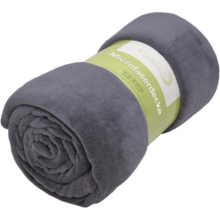 Beautissu Плед Aurelia, 150x200 см, м'який флісовий плед для дивана та ліжка, зелений