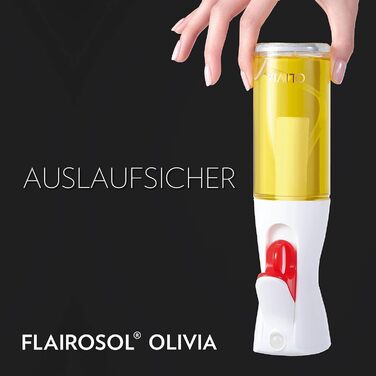Розпилювач олії Flairrosol Olivia 130 мл зі скляною пляшкою, золотий колір. Дозатор для олії з контролем порцій для кухні, салатів, грилю та випічки
