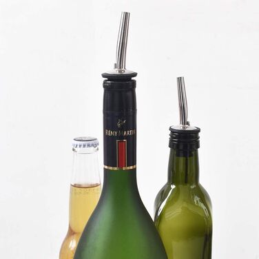 Виливний носик для пляшок Newk, нержавіюча сталь, 12 шт., класичний конічний вилив з гумовими ковпачками