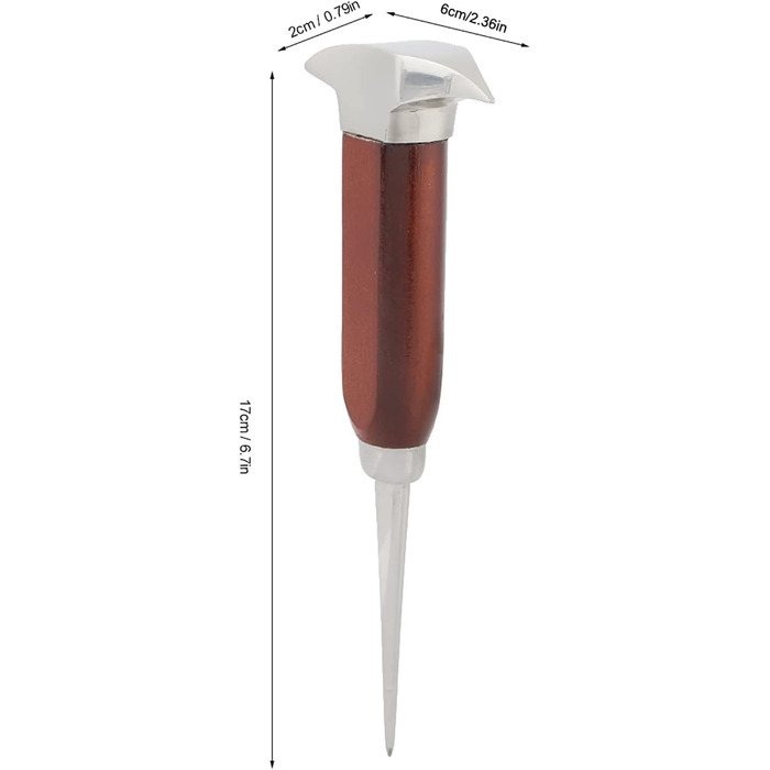 Stainless steel ice pick with wooden handle, breaker, chisel, removal of crushed carving tool in Japanese style for kitchens, bars, bartenders, picnics, camping and restaurants