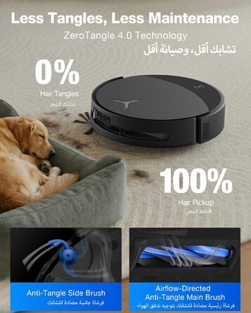 Робот-пилосос з функцією вологого прибирання ECOVACS T90 PRO Omni, 30 000 Па, PowerBoost, матовий чорний