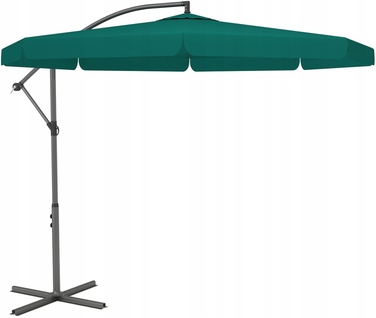Садова парасолька з вильотом Funfit Garden, зелена, 350 x 250 см