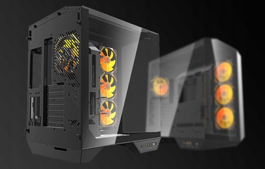 Корпус для ПК DarkFlash DY470 ATX Cube Case, 4 вентилятори ARGB, з ручкою