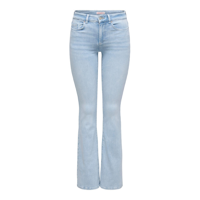 Джинси жіночі клешені ONLY BLUSH середньої посадки (L/32L, світло-блакитний денім)