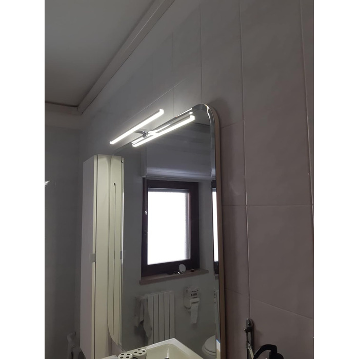 Azhien LED Mirror Light Bathroom 10W 820LM Neutral White 4000K, Slim 14mm Width 3in1 Mounting IP44 230V Wall Light Mirror Lamp 600mm, Flicker-Free Bathroom Vanity Mirror Lights (30cm)