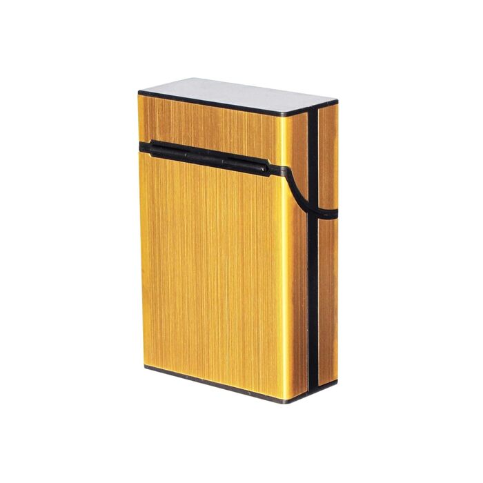 Елегантне етикетка для сигарет Edel: металевий бокс-контейнер на 20 сигарет з магнітною застібкою (золотий)