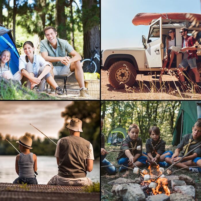 Надувне ліжко для кемпінгу Alpidex - розкладне, блакитне, до 200 кг, з кишенею, м'яке, для відпочинку на природі та вдома