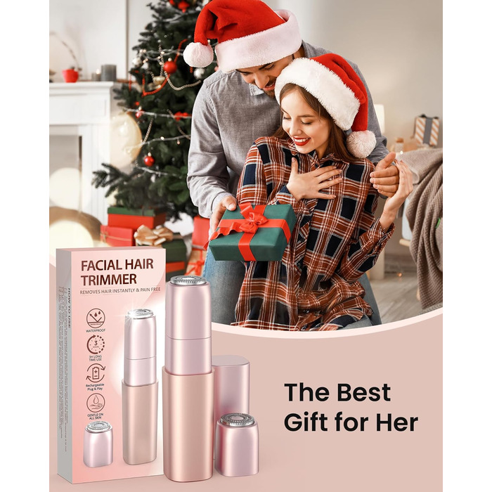 Електричний жіночий тример для обличчя iFanzeTech: для швидкої та ніжної стрижки верхньої губи, підборіддя та щік. Змінна головка в комплекті.