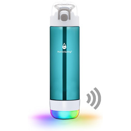 Розумна пляшка для води Hydrate Glow 750 мл з нагадуванням про пиття (зелена) - світлові та звукові сигнали