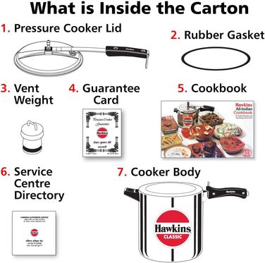 Швидковарка Hawkins Classic CL40 з алюмінію, 4 л, компактна, срібна