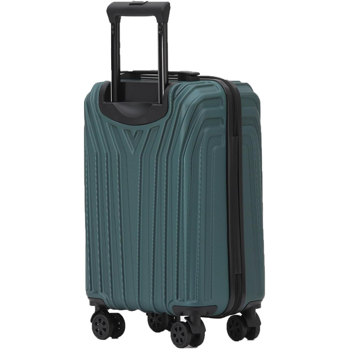 Чемодан BEIBYE з жорсткою обшивкою, TSA-замок, розширюваний, 55 см (Темно-зелений)