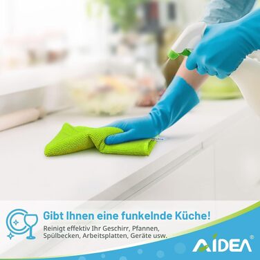 Серветки з мікрофібри для прибирання AIDEA, універсальні ганчірки для вікон, посуду та пилу, 30x30 см, 100 шт