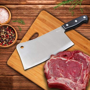 ORBLUE Hackmesser: Китайський кухонний ніж-топірець, гострий ніж для м'яса та кісток, ідеальний для кухні