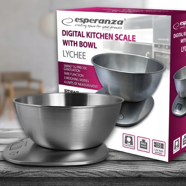 Кухонний ваги з чашею ESPERANZA Lychee EKS008