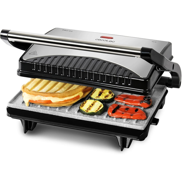 Cecotec Rock'nGrill Dark 700W Electric Grill with Stone Coating - PTFE & PFOA Free