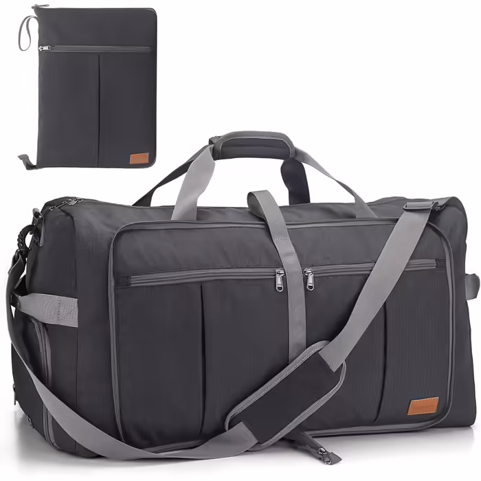 Upeelife Travel Bag, 125L Large Foldable Travel Bag, Lightweight Sports Bag Weekender Waterproof Travel Duffel Bag with Shoe Compartment for Women Men Gym