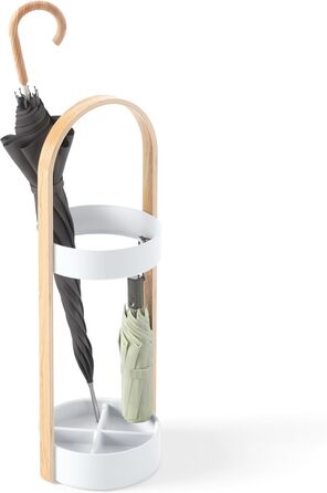 Підставка для парасоль під Umbra Bellwood, біла/натуральна, 22.2 x 22.2 x 68.6 см