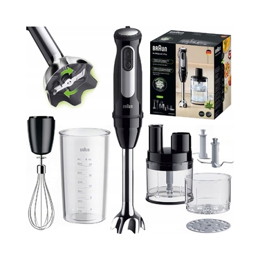 Погружний блендер Braun MQ55254M, 1000 Вт, чорний