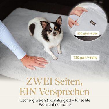 М'яка ковдра для собак та котів, 100x70 см, Cashmere Gray