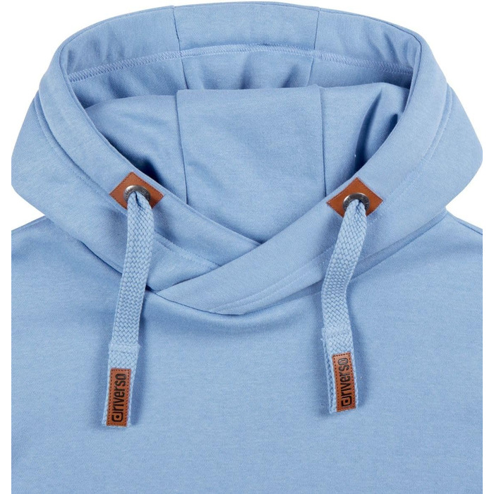 Чоловічий худі riverso Regular Fit RIVNiklas з перехресним коміром, блакитний (Azurine Blue), розмір S