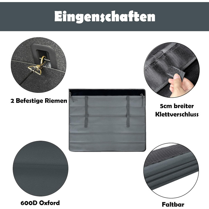 Захист для багажника автомобіля Big Ant для собак, амортизатор, сірий - підходить для будь-якого авто