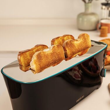 Тостер Cecotec Toast&Taste Extra W 1000W з подвійним XL-слотом для товстого хліба, 7 рівнів підсмажування, автоматичний викид, піддон для крихт, білий