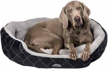 Крісло-лежанка для собак та котів Nobby Oval Ceno, чорний/сірий, 45x40x19 см, комфортне ліжко для тварин