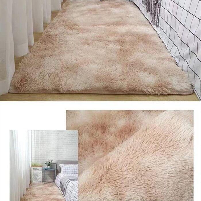 OYIMUA High-Pile Rug 160×230 cm Beige, Modern Fluffy Rug Living Room Children's Room Decor Bedroom Hallway Runner Outdoor Rug Faux Fur Shaggy Plain Bed Rug Beige 160 x 230 cm