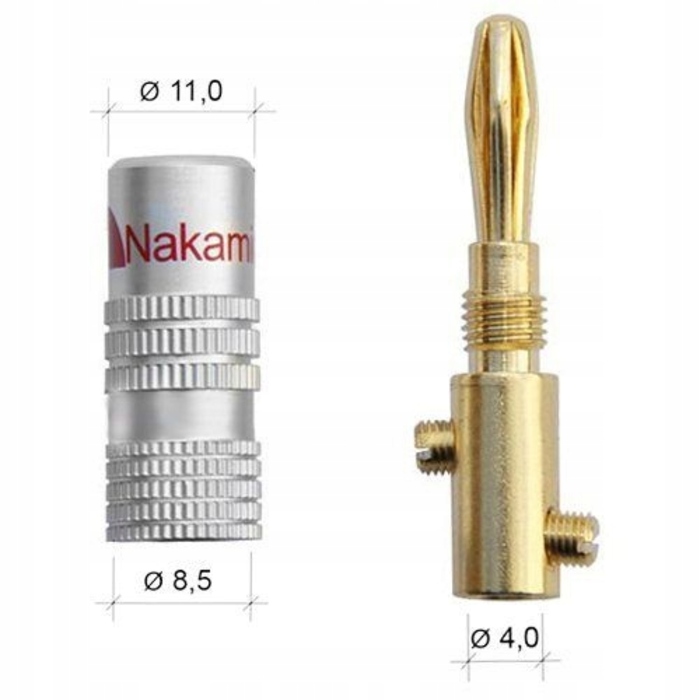 Бананові роз'єми для акустики Nakamichi HQ Gold, 8 шт.
