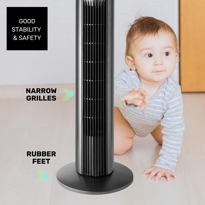 Турбовентилятор Taurus TF780, білий з пультом керування, сірий, 45W, 74 см