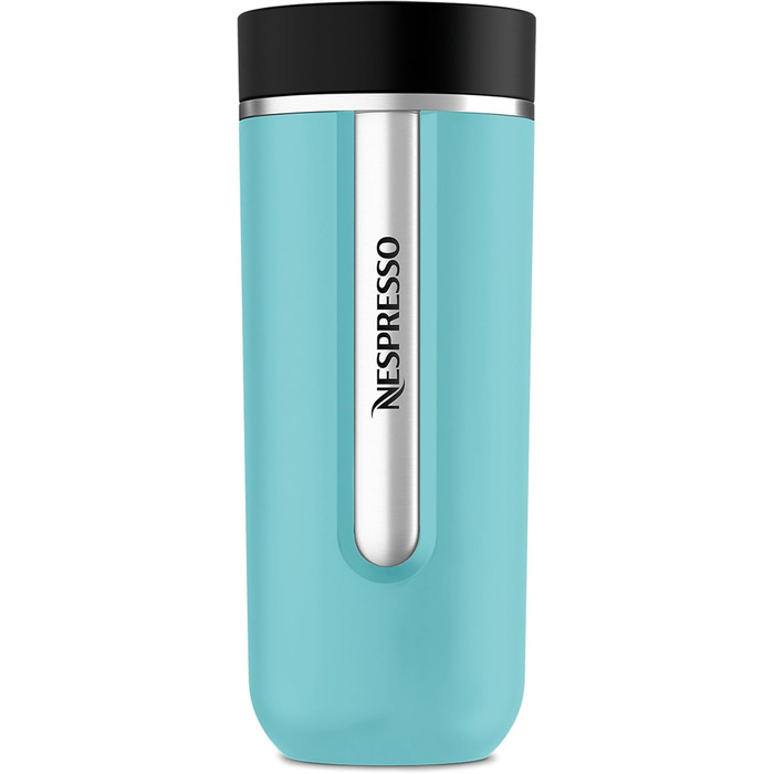 Термокружка Nespresso Travel Mug Small Sage Green 300 мл, Sage Green (Aquamarin Blue), з кришкою, не протікає, для кави, чаю, матча, з нержавіючої сталі