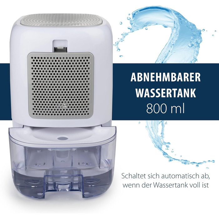 Електричний осушувач повітря Alpina – компактний, 330 мл/день, для підвалу, спальні, офісу (до 50 м²), знімний резервуар для води, білий