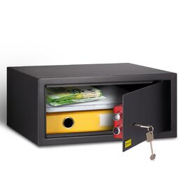 Сейф Homesafe HV15K з ключовим замком, вугільно-чорний сатиновий (20x44.2x38 см)
