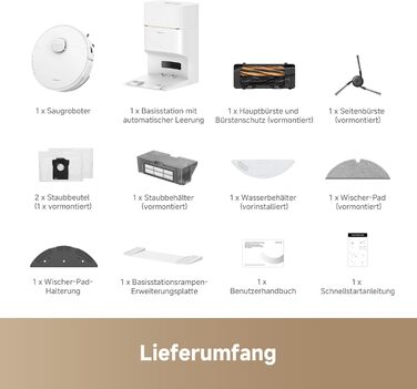 Робот-пилосос Dreame D20 Pro Plus: потужність 13000 Па, DuoBrush для шерсті тварин, очищення кутів, самостійна очистка, уникнення перешкод (LDS-навігація, лазер), суха та волога прибирання, для твердих підлог та килимів, акумулятор 5200 мАг