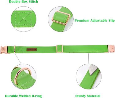 Елегантний шкіряний нашийник та поводок для собак - міцний аксесуар для маленьких собак, зелений (1 шт.)