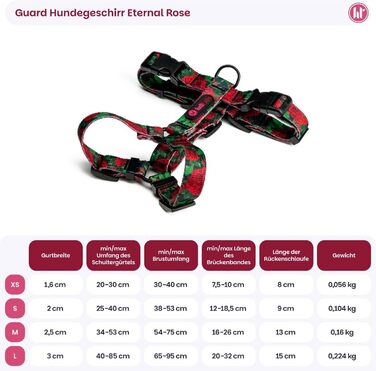Шлейка для собак середніх порід | Не вбирає вологу | Регульована | З контролем | Легка класична шлейка | Dog Harness | Eternal Rose, M - виміряйте розмір собаки