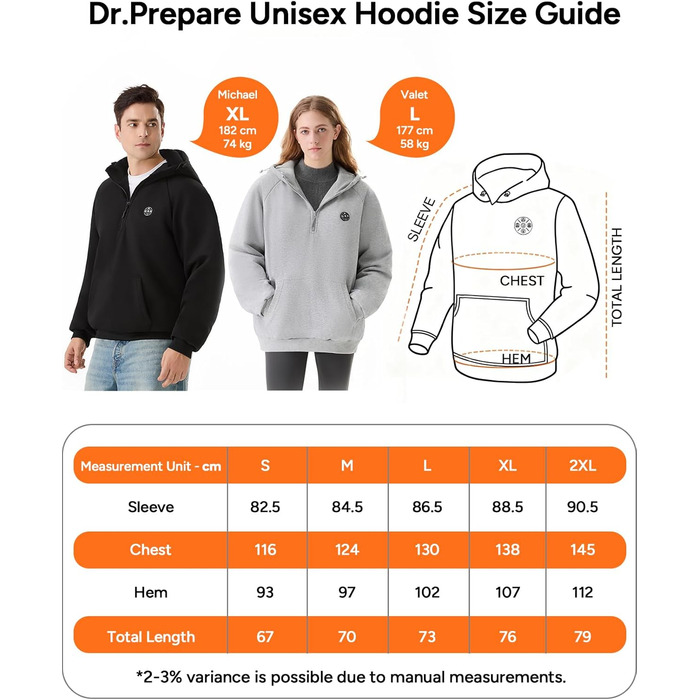 Обогріваючий жилет Dr.Prepare для чоловіків та жінок. Електричний жилет з регулюванням температури, унісекс. Ідеально для активного відпочинку, спорту та подорожей. (XXL, Сірий)