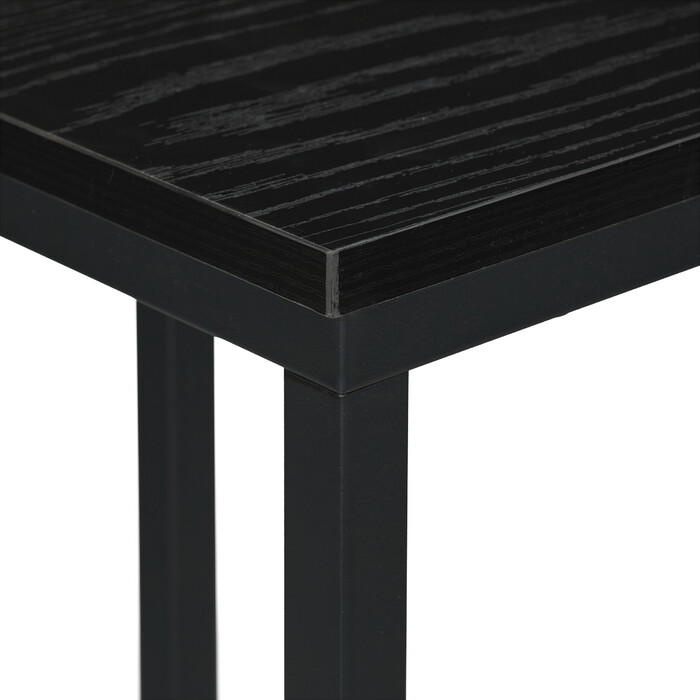 Relaxdays C-Shaped Side Table with Wheels