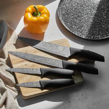 Набір ножів Konighoffer Grey Stone Marble, 4 предмети
