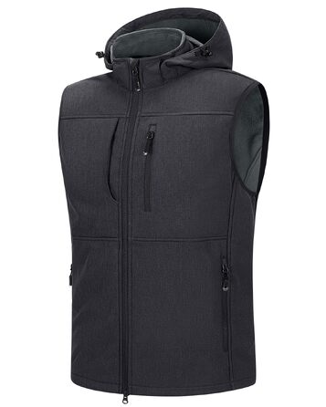 Чоловічий жилет Softshell Outdoor водонепроникний робочий, легкий, темно-сірий, розмір XL