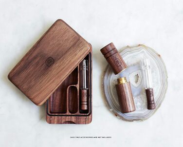Футляр Marley Natural з американського чорного горіха для дрібних самокруток і сигарет, ударостійкий, з відсіками та магнітною застібкою, стильний аксесуар для куріння, чудовий подарунок