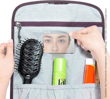 Дорожня косметичка Tatonka Small Travelcare — плоска сумка для гігієни з дзеркалом та відділеннями, Sage Green (15 x 27 x 4 см)