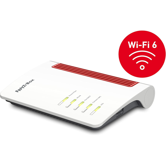 Роутер FRITZ!Box 5530 Fiber для підключення до оптоволоконного інтернету | Wi-Fi 6 (802.11ax), 2.5 Gigabit LAN, до 3 Gbit/s, сумісний з Німеччиною