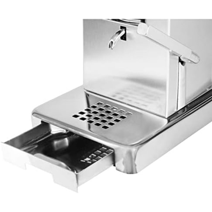 La Piccola Satinata Italian Espresso Machine for ESE Pads | Environmentally conscious and economical in consumption | For standard 44mm, Silver, KAVLP9111 La Piccola Satinata Stainless Steel